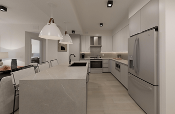 Fully-equipped kitchens with stainless steel appliances
